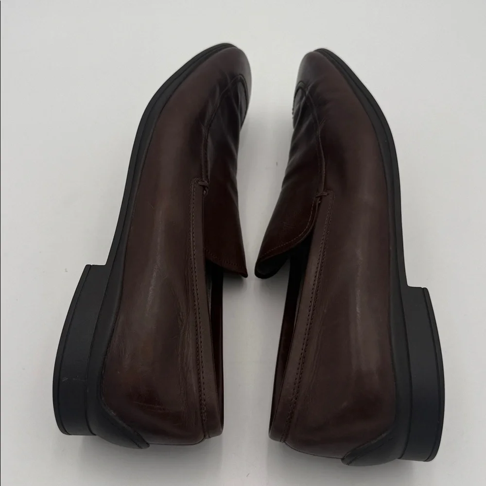Kenneth Cole Dark Brown Leather Slip-On Loafers men 13M casual office retro Y2K